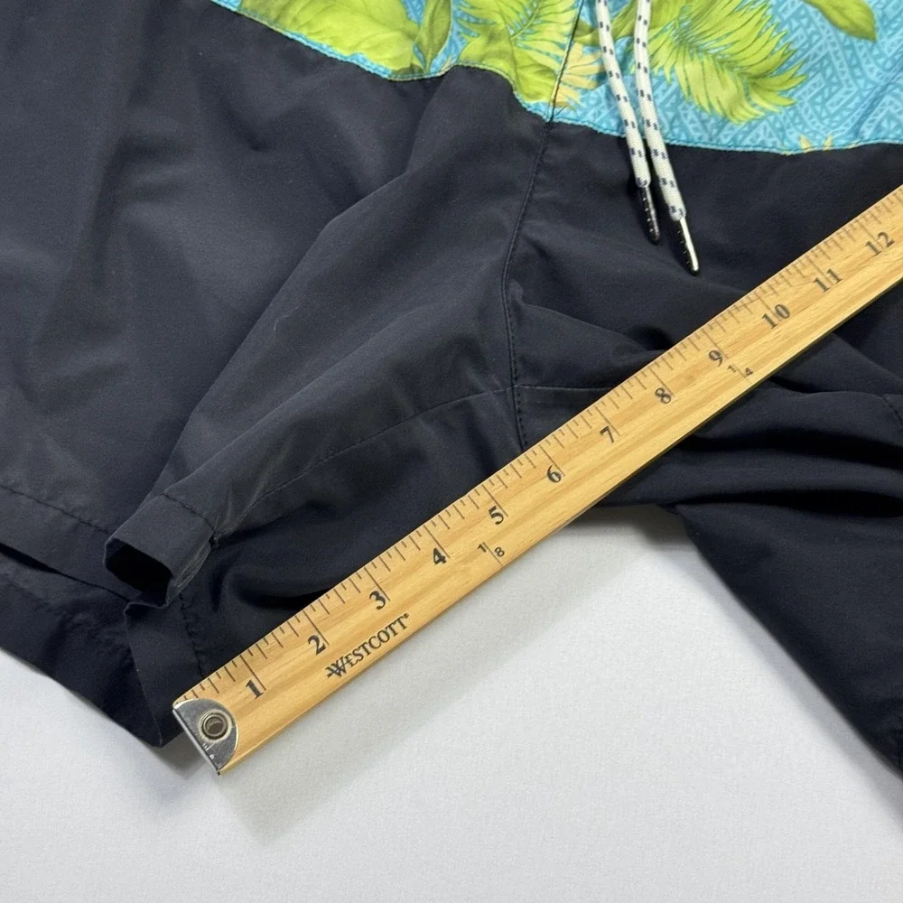 Tommy Bahama Relax Shorts Mens XL Black Hawaiian Floral Swim Trunks Mesh Lined‎